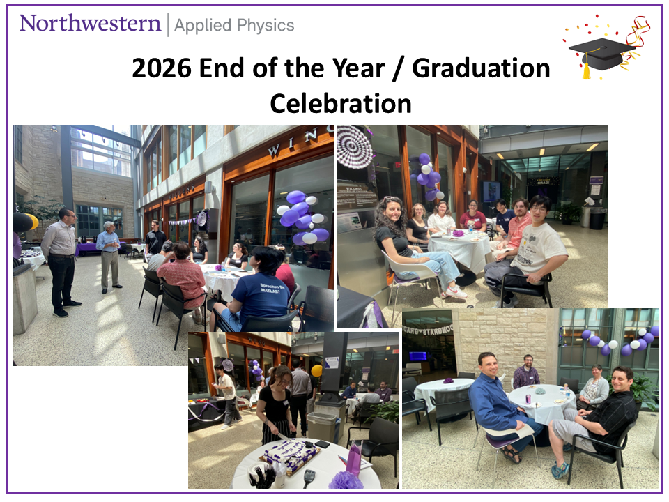 pictures of the Applied Physics end of the Year / Graduation celebration